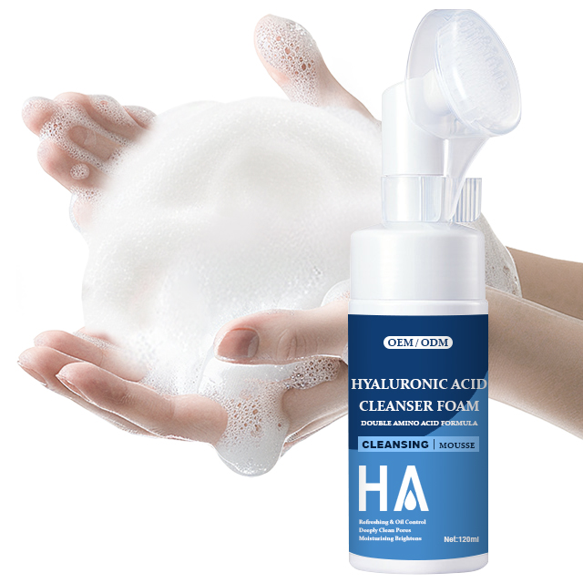 OEM Cleanser Hyaluronic Acid Anti Acne Moisturizing Whitening Cleanser Face Skin Care Deep Cleansing Gel Wash Facial Cleanser