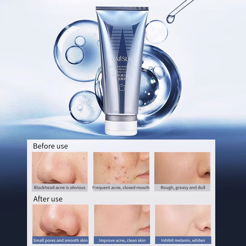 OEM Amino Acid Facial Cleanser Skin Brightening Liquid Face Wash for Adults Gentle Hydrating Foaming Cleaner