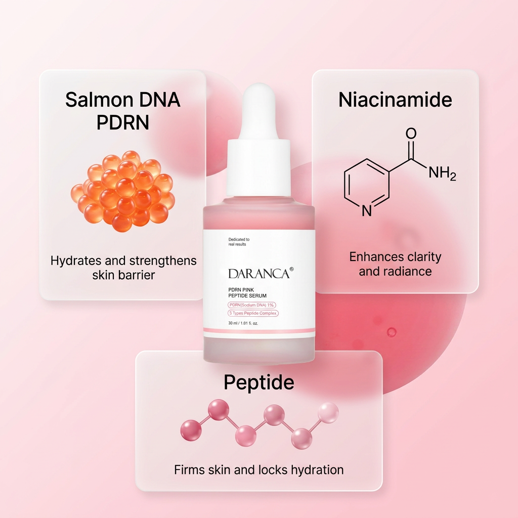 OEM ODM Private Label Skincare Hyaluronic Acid Facial Care Face Brightening Moisturizing Peptide Pink Pdrn Salmon Dna Serum