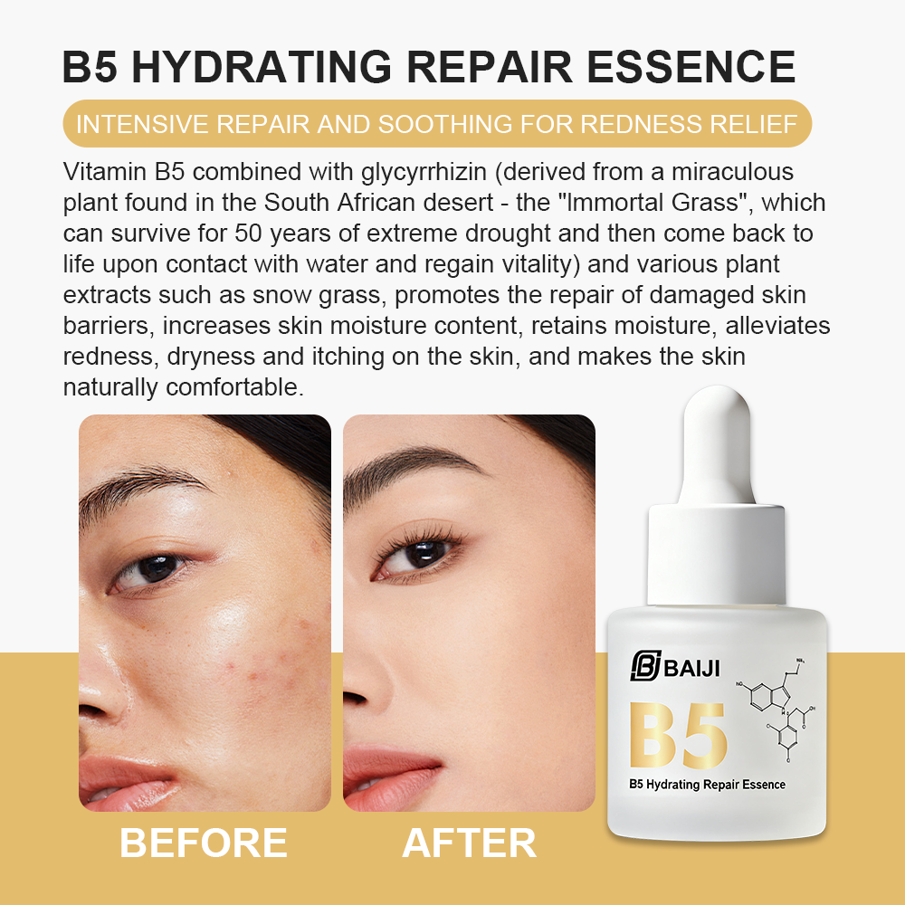 Customized Facial Serum B5 Hydrating Repair Essence Panthenol Ceramide Strengthens Skin Barrier Soothes Irritation