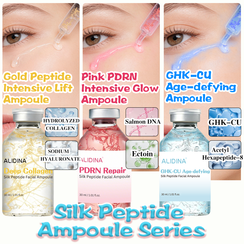 ZS GHK-CU Copper Peptide Anti-aging Ampoule Deep Collagen Multi Peptide PDRN for Face Tightening, Lifting, Smoothing, Hydrating