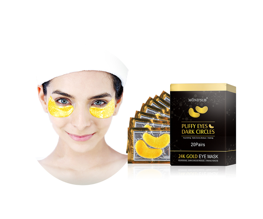 Private Label 24K Golden Collagen Under Eye Patch Eye Mask Gel For Eyes Care Reducing Dark Circles Deep Hydration