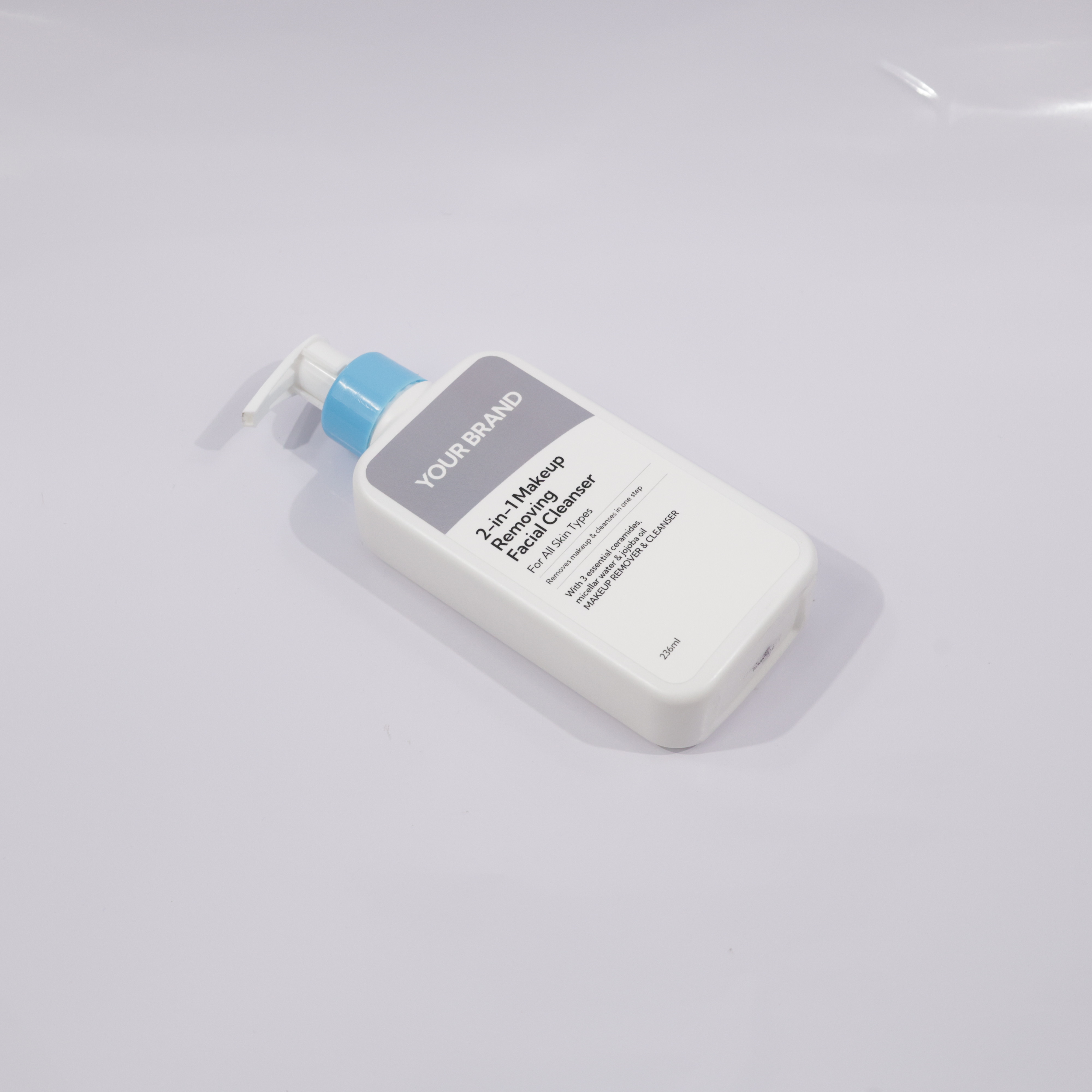 Customized ODM OEM Wholesale 2-in-1 Makeup Removing Facial Cleanser Hyaluronic Acid Cleanser