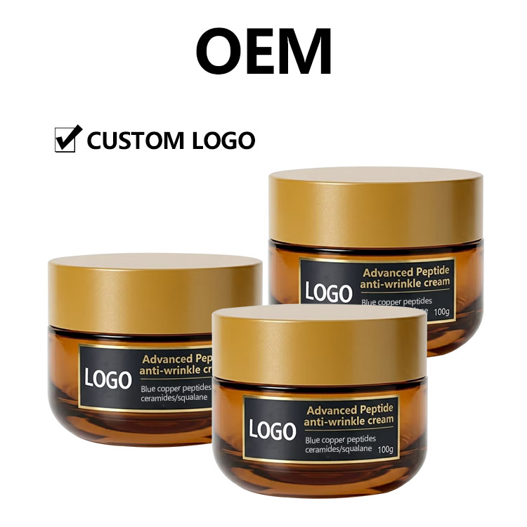 Custom Logo Advanced Blue Copper Peptide Anti Aging Cream With Ceramide Barrier Support for Face Care