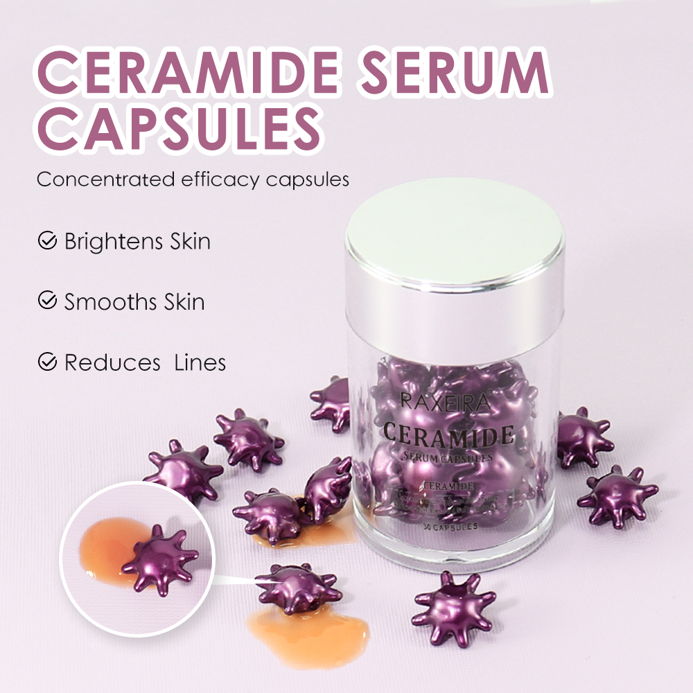 Wholesale Ceramide Serum Capsules Moisturizing Repairing Face Skin Care Facial Anti Aging Anti Wrinkle Serum Capsules