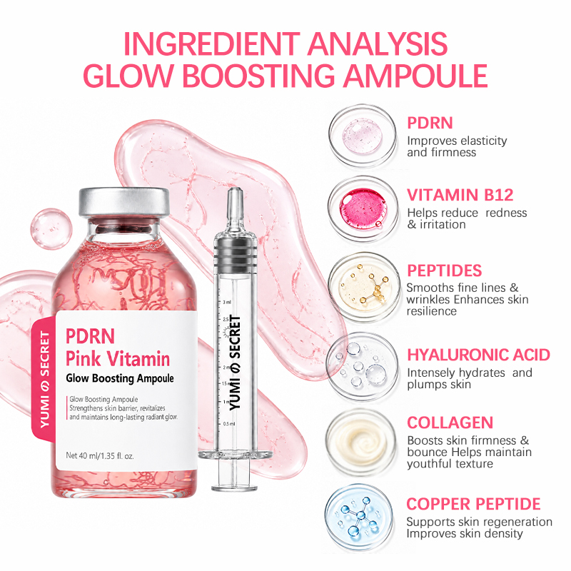 Custom Logo Deep Collagen Gold Silk Peptide Intensive Lifting Ampoule Skin Radiance Restoring Fine Line Smoothing Face Care 40ml
