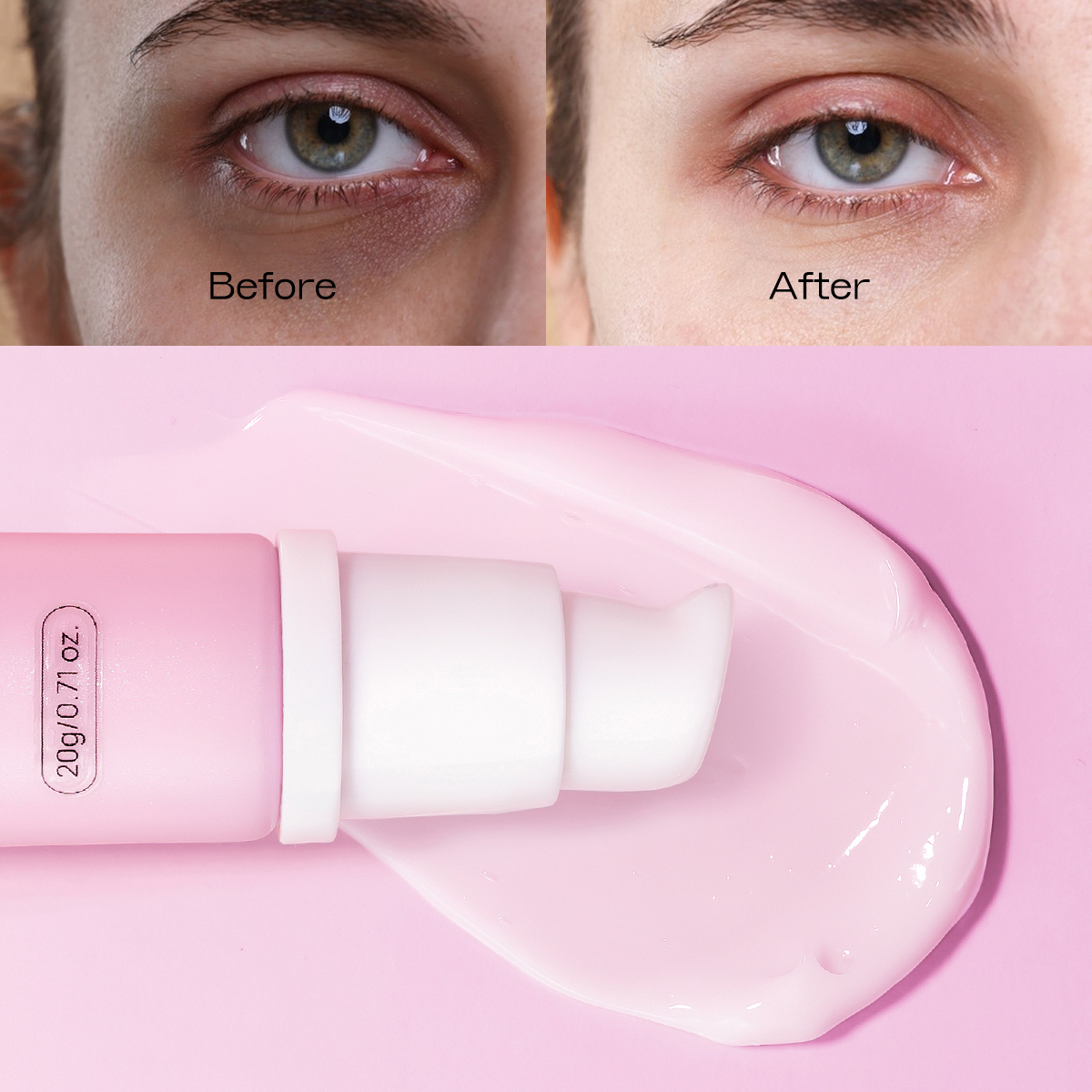 Eye Tightening Cream Salmon DNA PDRN Pink Peptide Eye Cream with Niacinamide Retinol Reduce Fine Lines Korean SkinCare Eye Cream