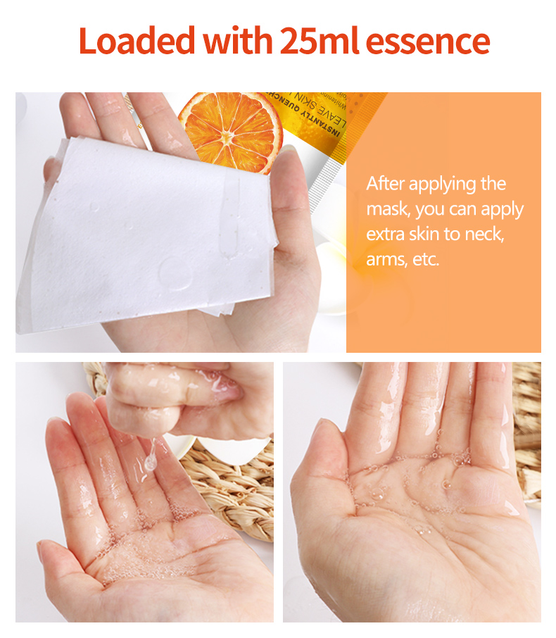 Best New Whitening Facial Mask With Vitamin C Serum And Hyaluronic Acid For Face Filling And Plumping Skin Care Beauty