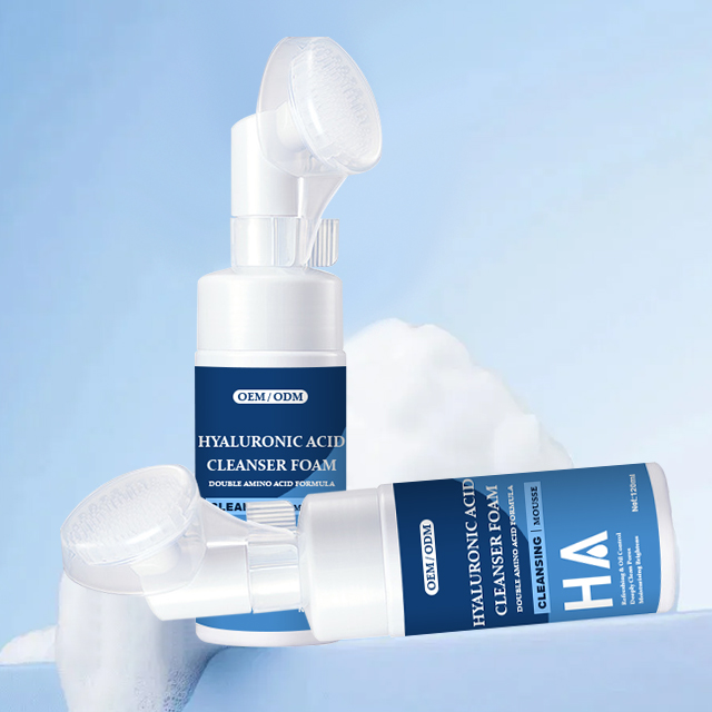 OEM Cleanser Hyaluronic Acid Anti Acne Moisturizing Whitening Cleanser Face Skin Care Deep Cleansing Gel Wash Facial Cleanser
