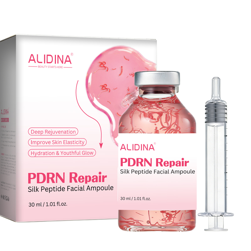 PDRN Repair Silk Peptide Facial Ampoule Face Lifting Serum,Intensive Tightening &amp; Smoothing &amp; Hydrating,Non-Greasy Face Serum