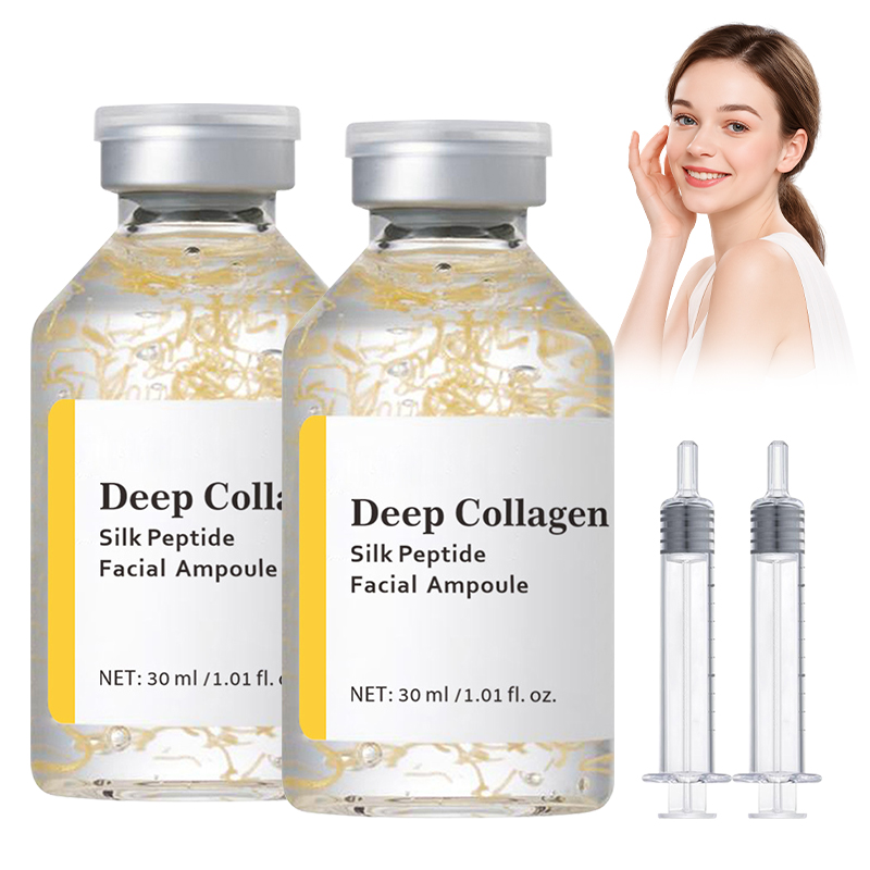 Deep Collagen Rapid Absorption Collagen Ampoule Non-Sticky Finish Silk Peptide Serum Wrinkle Smoothing Face Lifting Serum