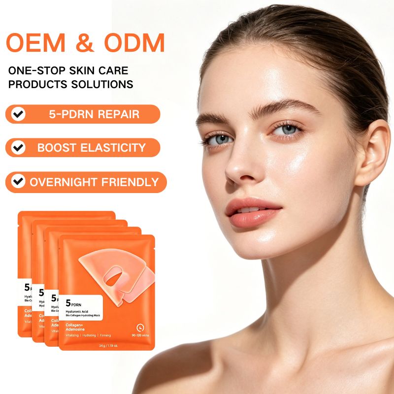 Custom 5PDRN Biological Collagen Face Mask Hyaluronic Acid Adenosine Hydrating Plumping Firming Anti-Aging Sheet Mask