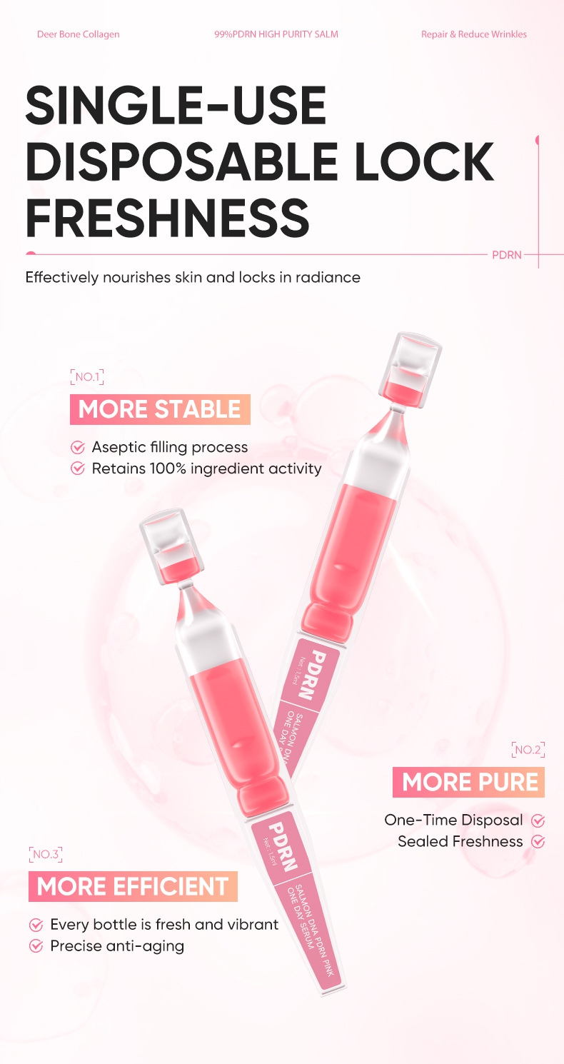 PDRN PINK ONE DAY SERUM Hydrating Ampoule Skin Rejuvenation Essence