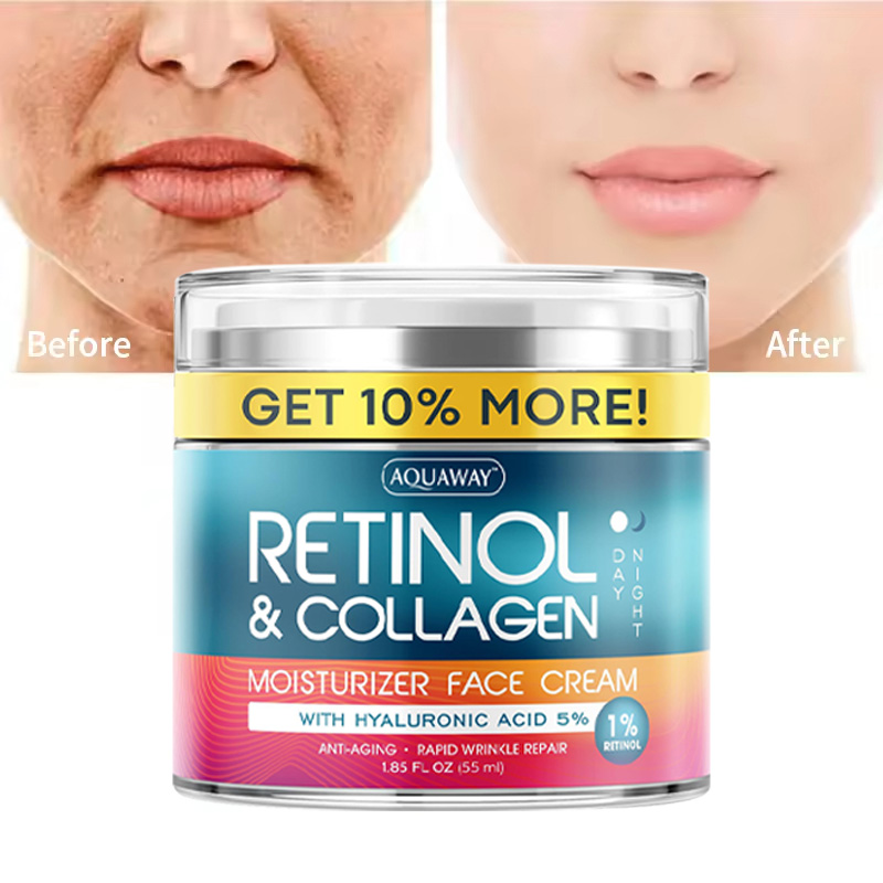 OEM Korea Anti Aging Rapid Wrinkle Repair Retinol Face Moisturizer Daily Anti-Aging Face Cream With Retinol Hyaluronic Acid
