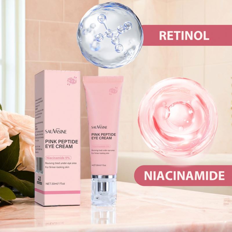 SAUVASINE Moisturizing Nourishing Repairing Firming Niacinamide Pink Peptide Eye Cream