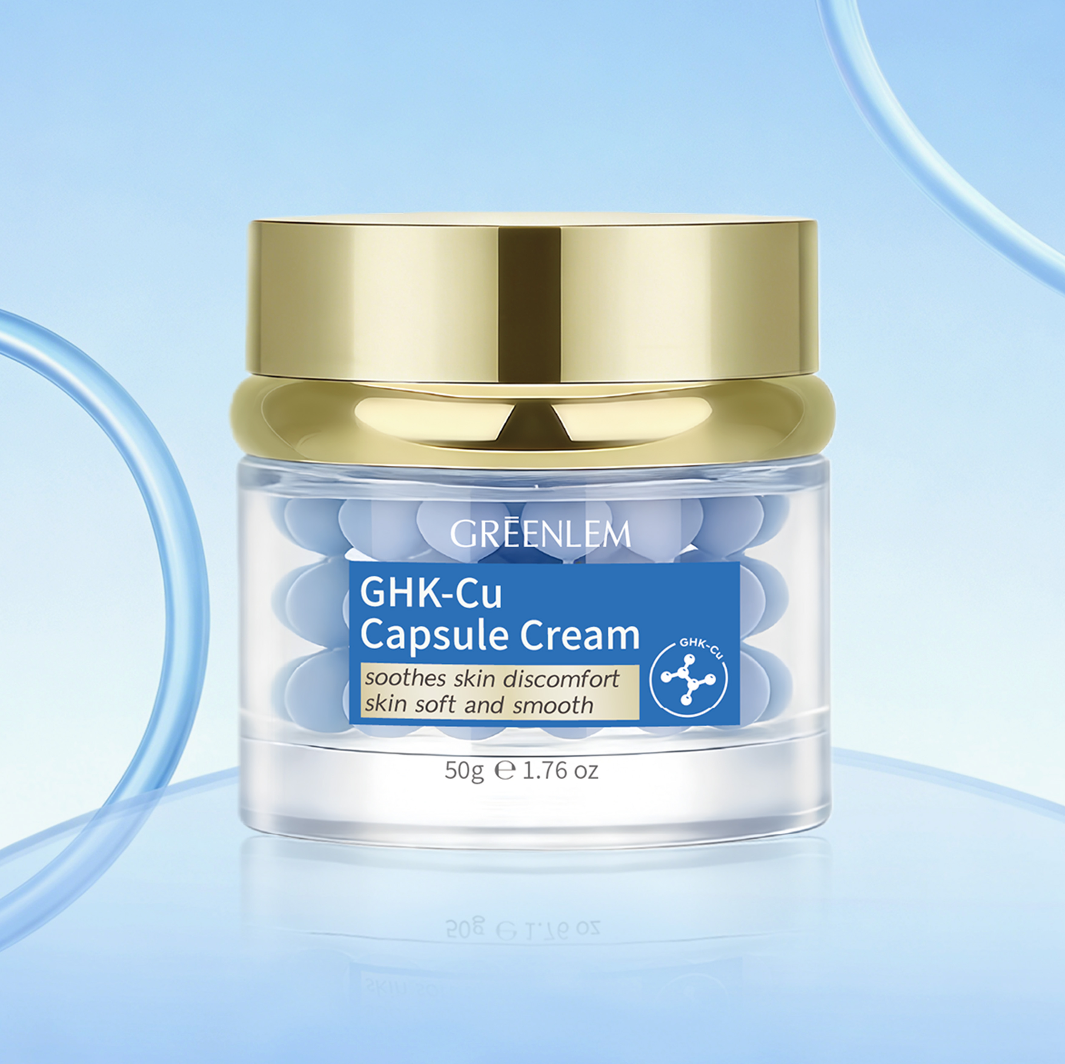 GREENLEM Copper Peptide Face Moisturizer Cream - Anti Aging Anti Wrinkle Night Cream With Hyaluronic Acid