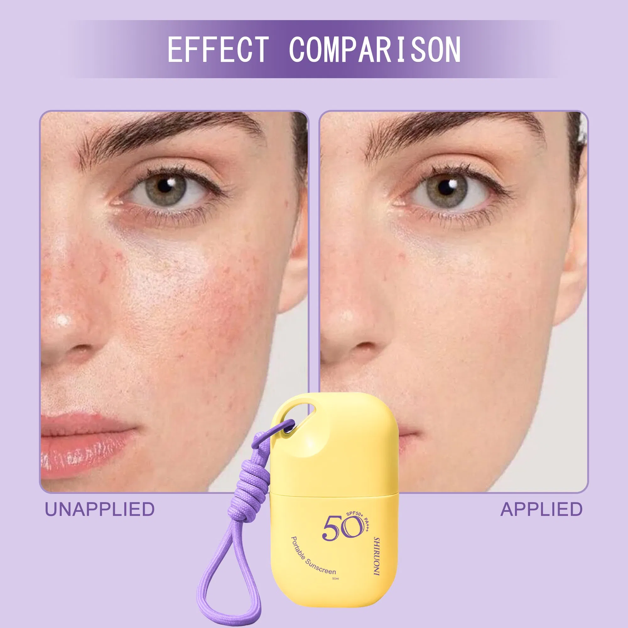 New Portable Sunscreen Mineral Physical Formula SPF 50 Sunscreen Cream Effective Protection Against Sunburn for Outdoor Use