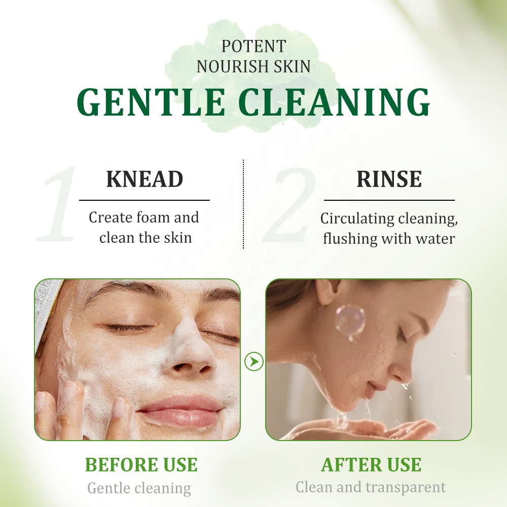 HALORINNA Hyaluronic Acid Facial Cleanser 100ml Mild Hydrating Face Wash for Dry Sensitive Skin OEM Wholesale
