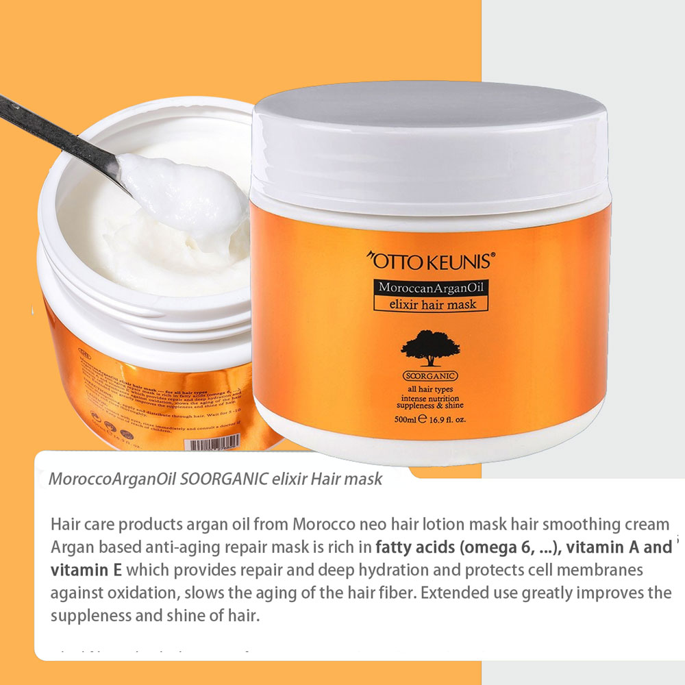 ISO Certified Organic Keratin Herbal Bond Repair Cream Hair Mask Ceramide Technology 2-IN-1 Formula Nourishing 500ml