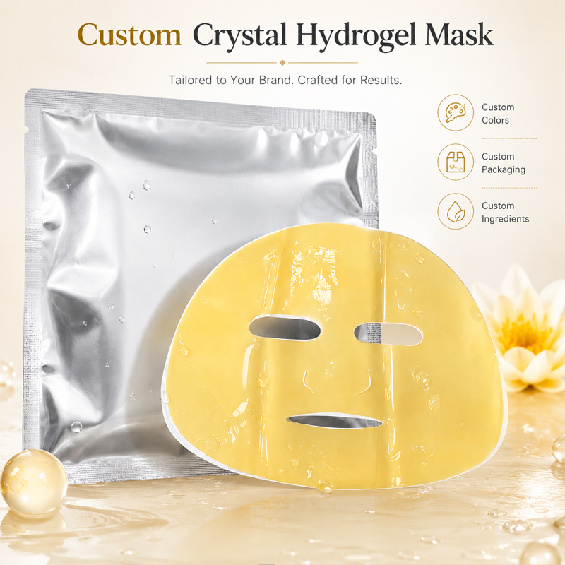 Sheet Crystal Facial Mask Full Face Fit Slipping Multiple Colors Custom Honey Scented Hyaluronic Acid Moisturizing for All Skin