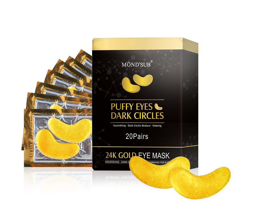Private Label 24K Golden Collagen Under Eye Patch Eye Mask Gel For Eyes Care Reducing Dark Circles Deep Hydration