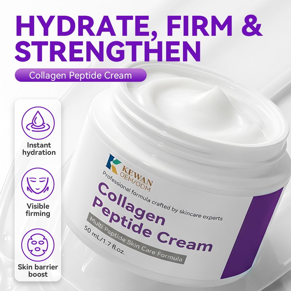 Custom OEM ODM Multi Peptide Skin Care Product Moisturizing Whitening Collagen Peptide Face Cream