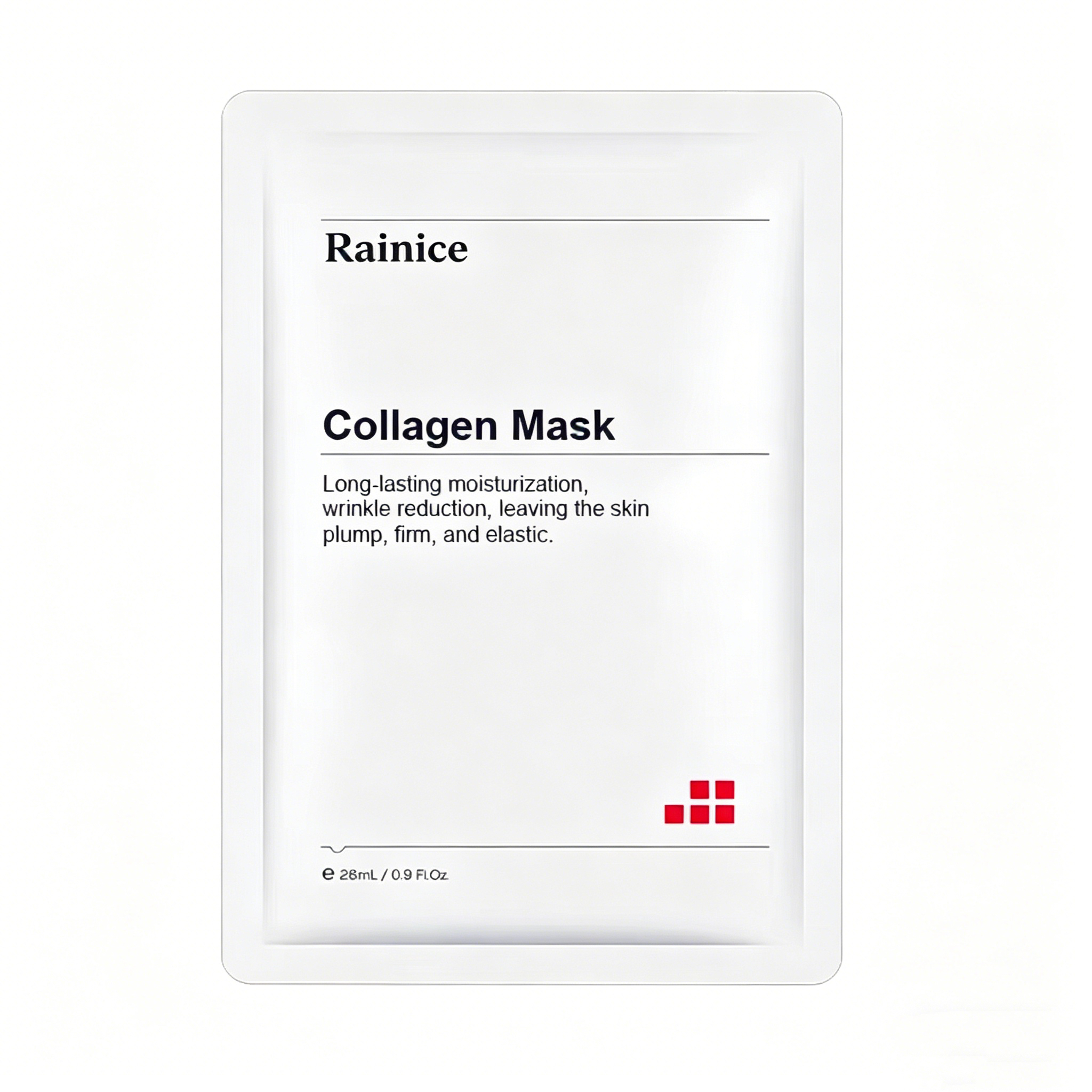 Rainice Collagen Face Mask - Hyaluronic Acid, Skin-Plumping &amp; Fast-Absorbing Sheet Mask for All Skin Types