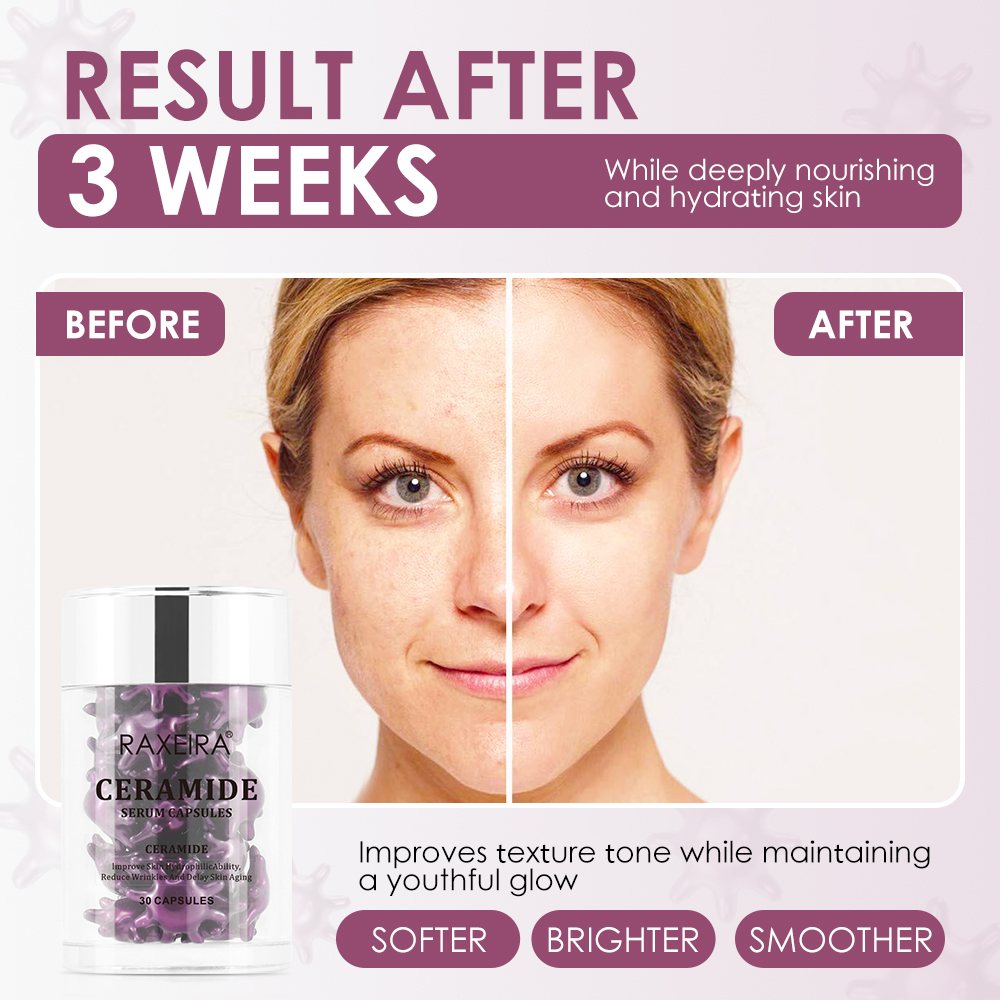 Wholesale Ceramide Serum Capsules Moisturizing Repairing Face Skin Care Facial Anti Aging Anti Wrinkle Serum Capsules