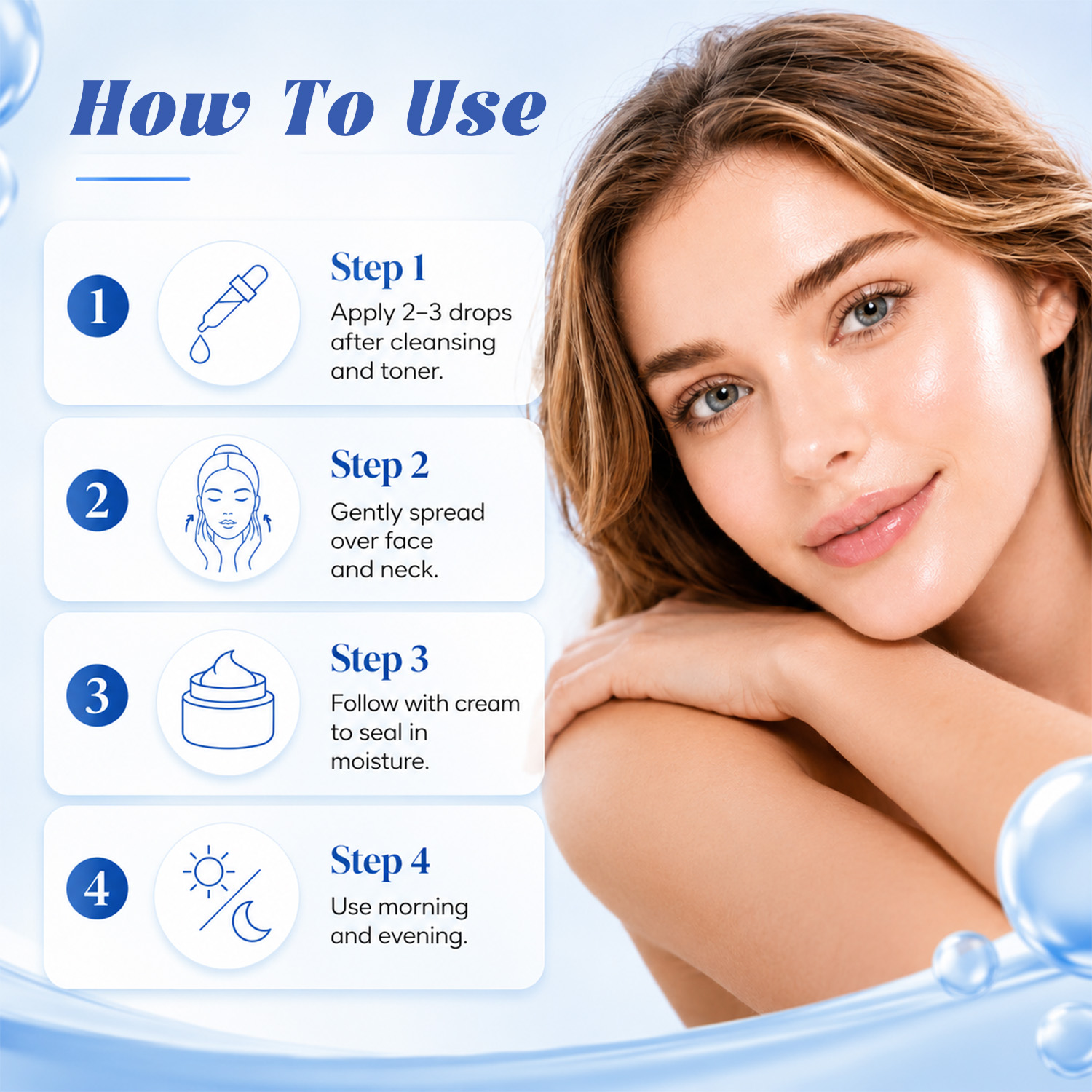 Private Label Polyglutamic Acid Ectoin Face Serum Hydrating Moisture Lock Barrier Care Serum for Dry Dehydrated Skin