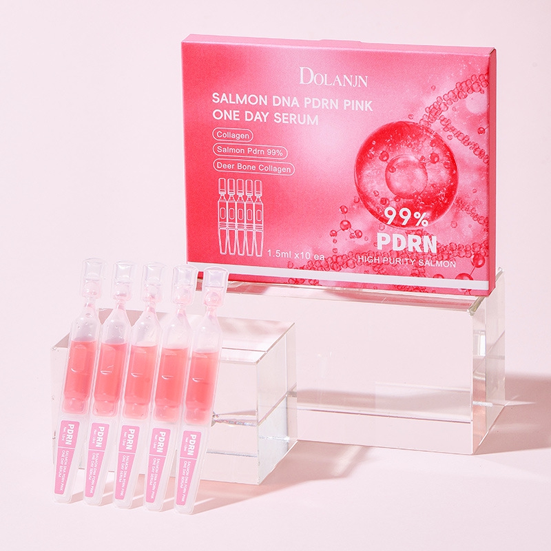 10Vials/Box PDRN PINK ONE DAY SERUM Firming Hydrating Ampoule Smoothing Skin Oil Control Pore Refining Skin Rejuvenation Essence