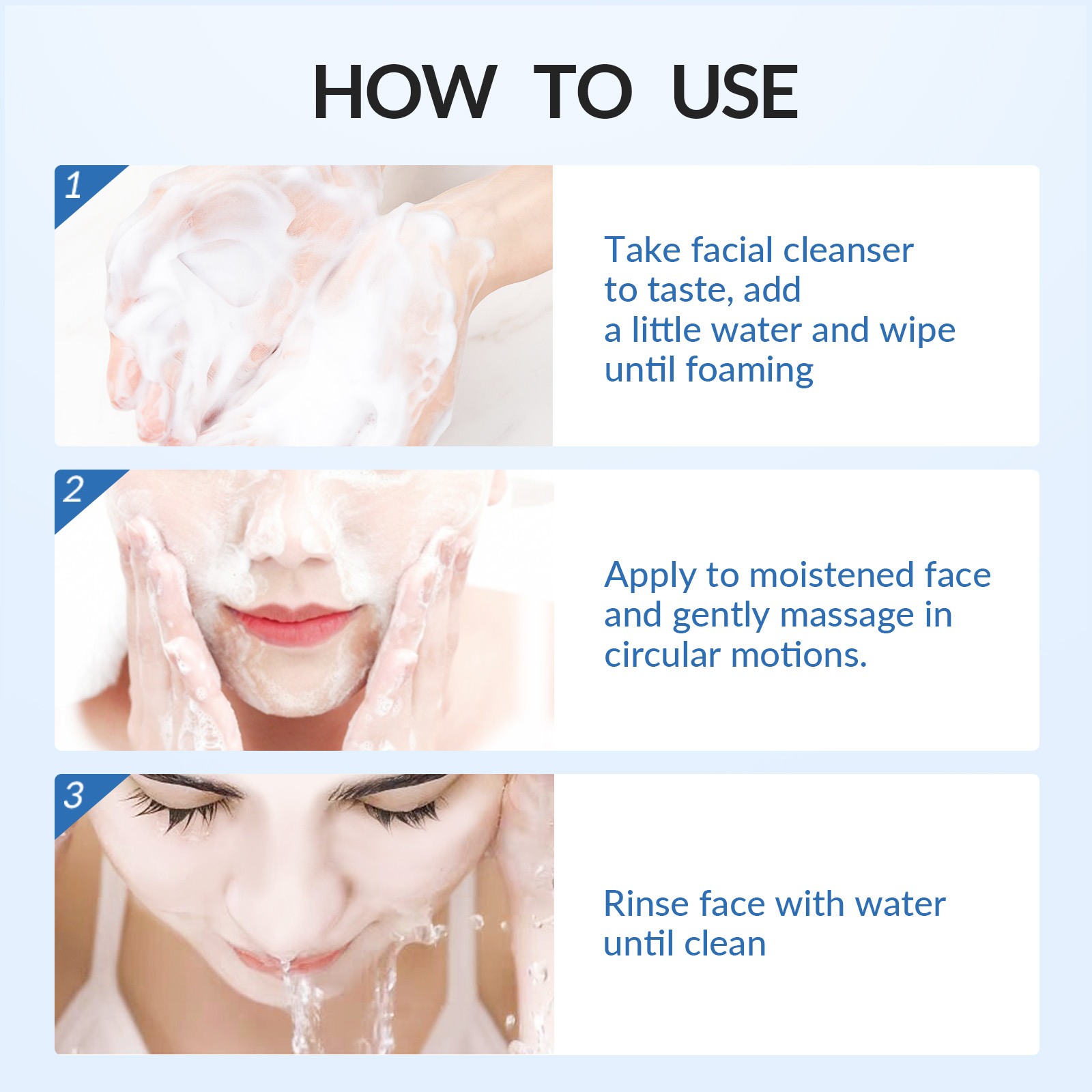 Halal Cosmetic Hyaluronic Acid Moisturizing Face Cleanser Fresh and Does Not Make Skin Feels Pulled