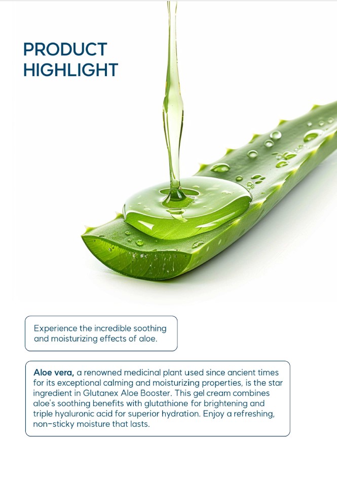 Glutanex Aloe booster concentrated anti inflammatory lightweight collagen boost soothing daily essence hypoallergenic luminous