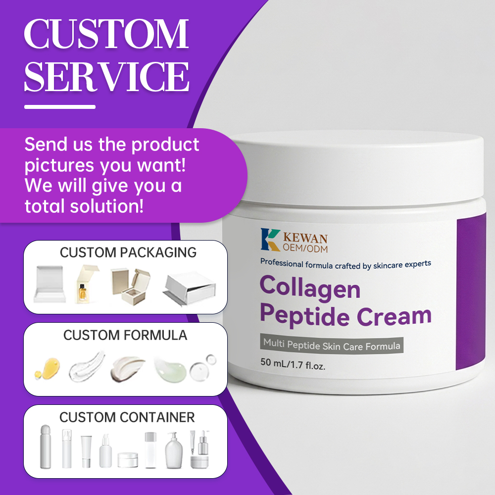 Custom OEM ODM Multi Peptide Skin Care Product Moisturizing Whitening Collagen Peptide Face Cream