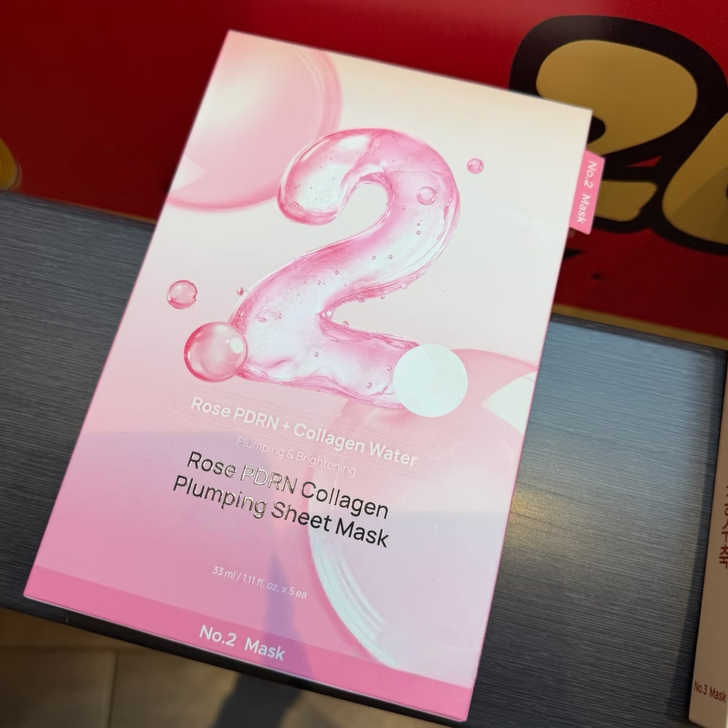 High Quality Rose PDRN Collagen Plumping Sheet Mask, Brightening &amp; Hydrating Face Mask for Anti-Aging &amp; Skin Radiance 26ml