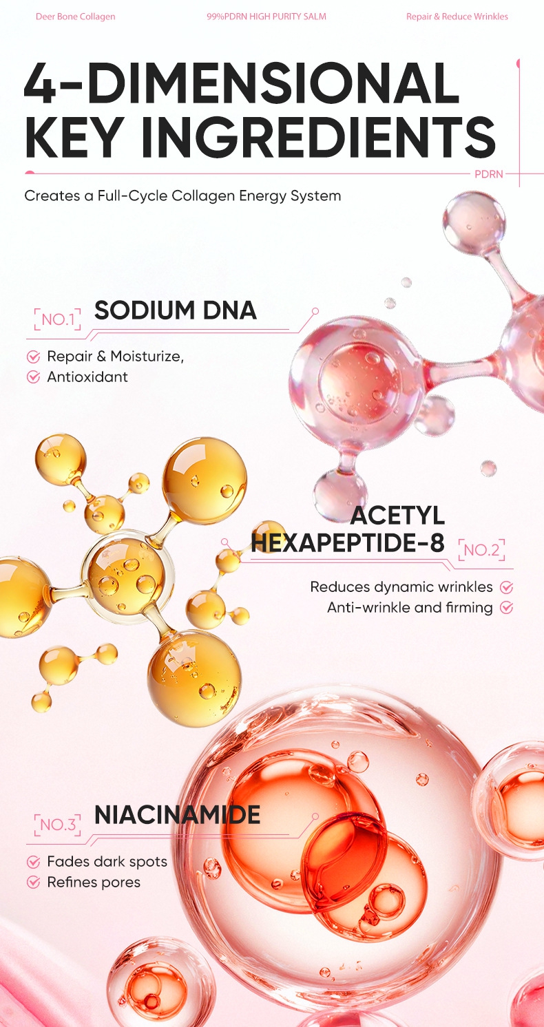 PDRN PINK ONE DAY SERUM Hydrating Ampoule Skin Rejuvenation Essence