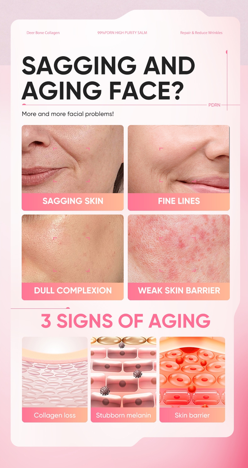 PDRN PINK ONE DAY SERUM Hydrating Ampoule Skin Rejuvenation Essence