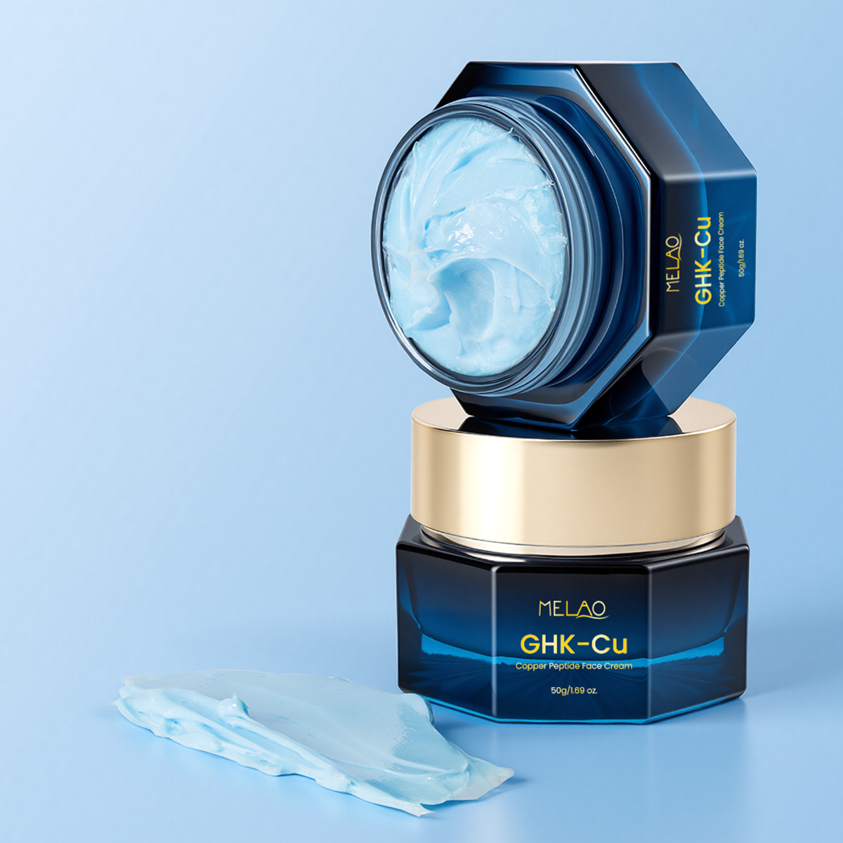 China Factory OEM GHK-CU Peptide Cream tallow Balm Youthful Glow Rejuvenating Anti-Aging Moisturizer Blue Copper Peptide Cream