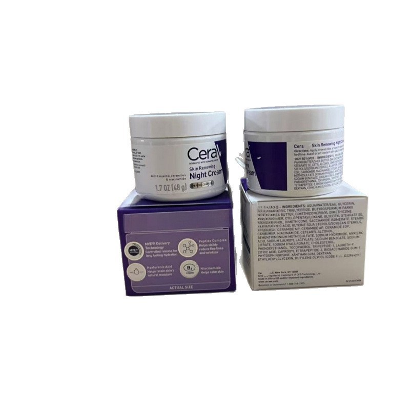 Cer/aV/e Anti-Wrinkle Skin Renewing Peptide Night Cream with Fruit Oil 48g Purple Genuine Original Product Made in USA