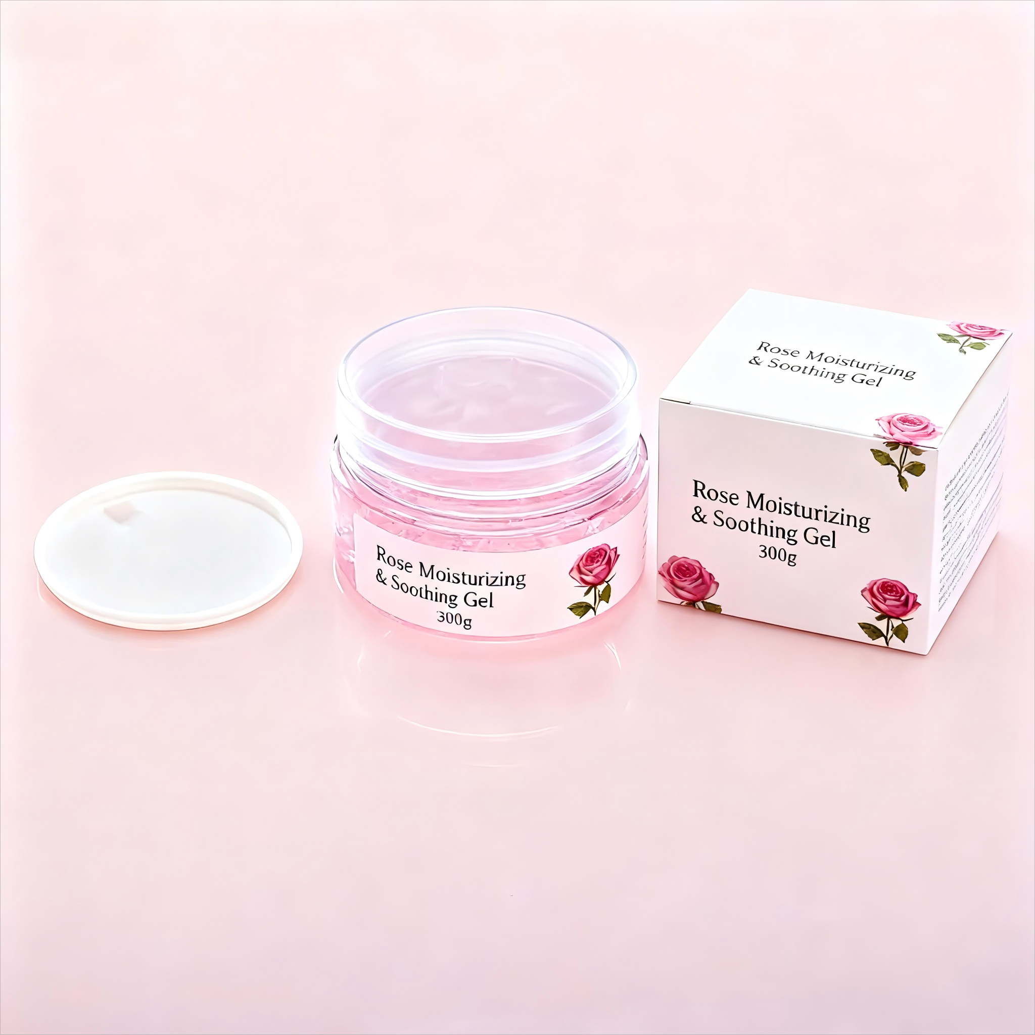 OEM/ODM Available Rose Soothing Hydrating Gel 300ml with Collagen and Peptide Ingredients for Home Use