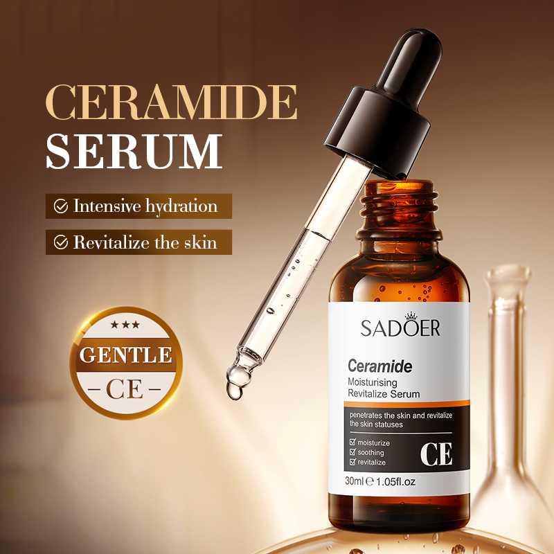 Private Labels SADOER Ceramide Moisturizing Revitalize Facial Serum Essence Face Skincare Repairing Dryness and Rough Skin