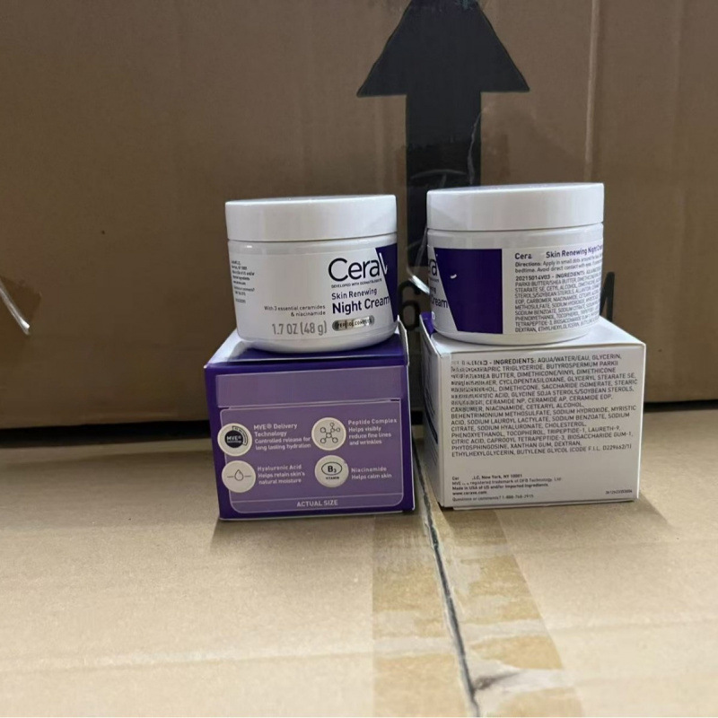 Cer/aV/e Anti-Wrinkle Skin Renewing Peptide Night Cream with Fruit Oil 48g Purple Genuine Original Product Made in USA