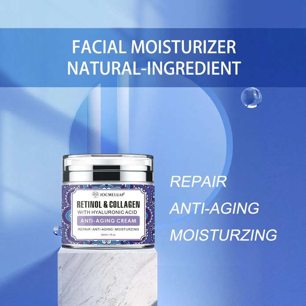 Fade Fine Lines Skin Firming Anti Aging Wrinkle Face Moisturizing Retinol Cream with Hyaluronic Acid Face Cream