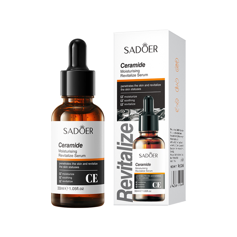 Private Labels SADOER Ceramide Moisturizing Revitalize Facial Serum Essence Face Skincare Repairing Dryness and Rough Skin