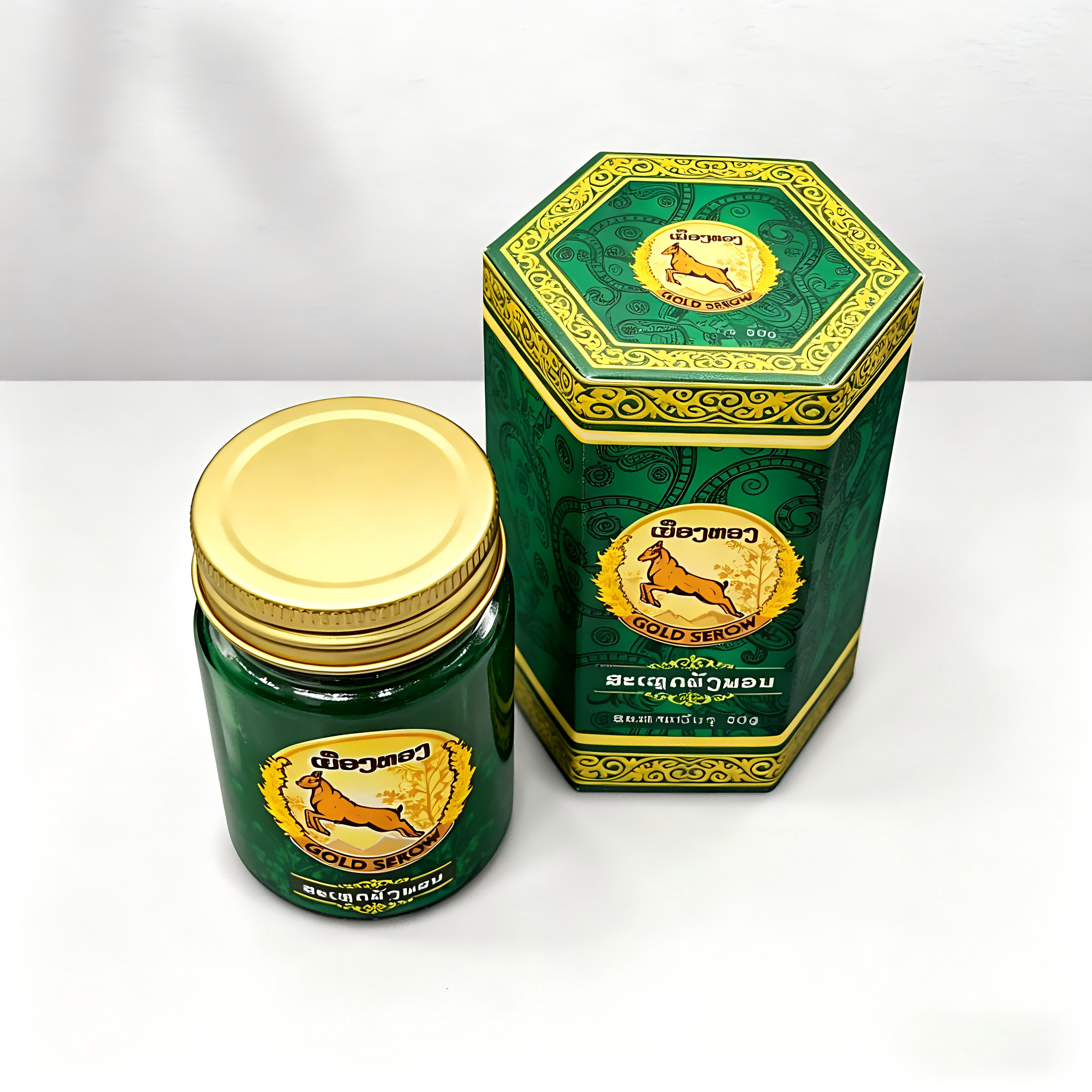 Gold Serow Green Herbal Balm Lemongrass Essential Oil Fragrance-Free Fresh Fragrance Bruises Stiffness Relief Children's Daily