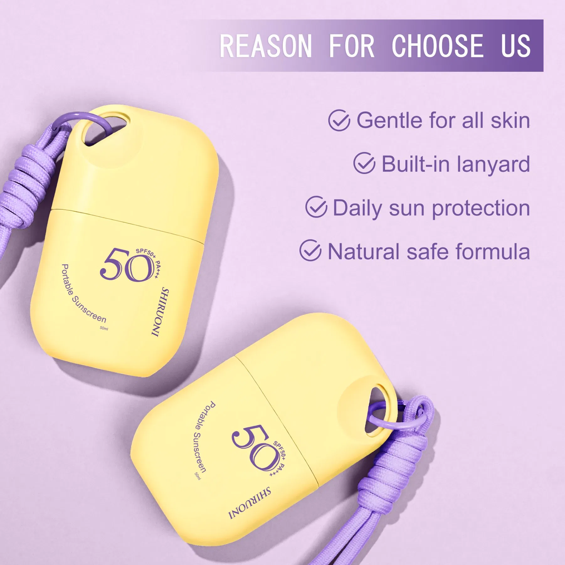 New Portable Sunscreen Mineral Physical Formula SPF 50 Sunscreen Cream Effective Protection Against Sunburn for Outdoor Use