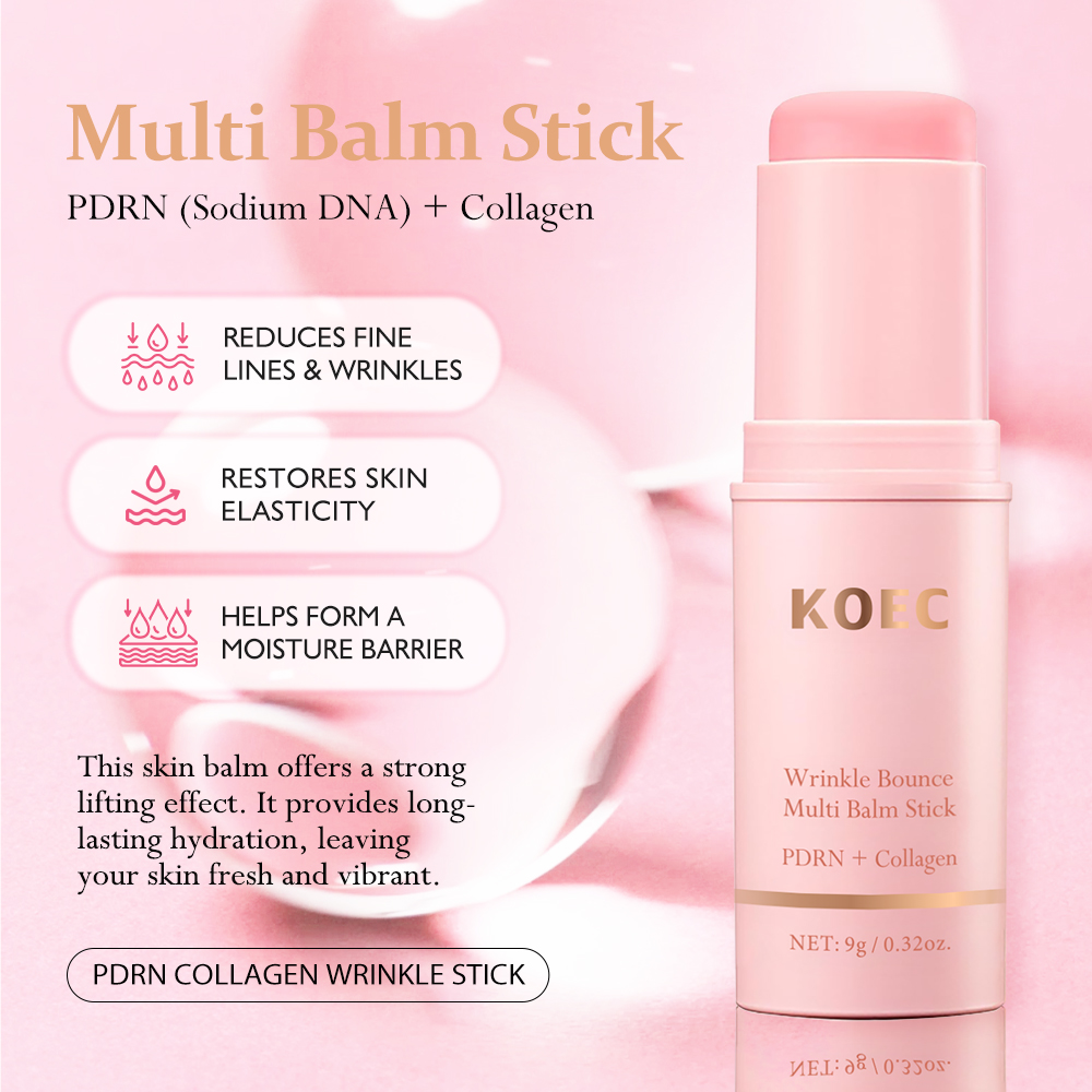 Koec Wrinkle Bounce Multi Balm Stick PDRN Collagen Moisturizing Hydrating Anti-wrinkle Skin Care Products Make up Base Moisture