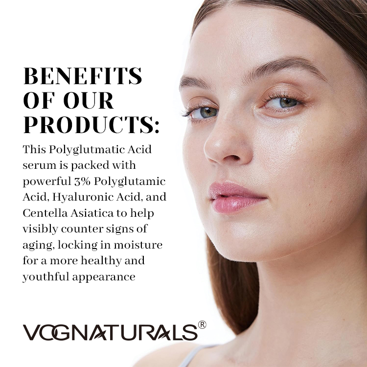 Private Label Custom Organic Polyglutamic Acid Peptides Serum Face Anti-Aging Wrinkle Smoothing Barrier Repair Facec Serum