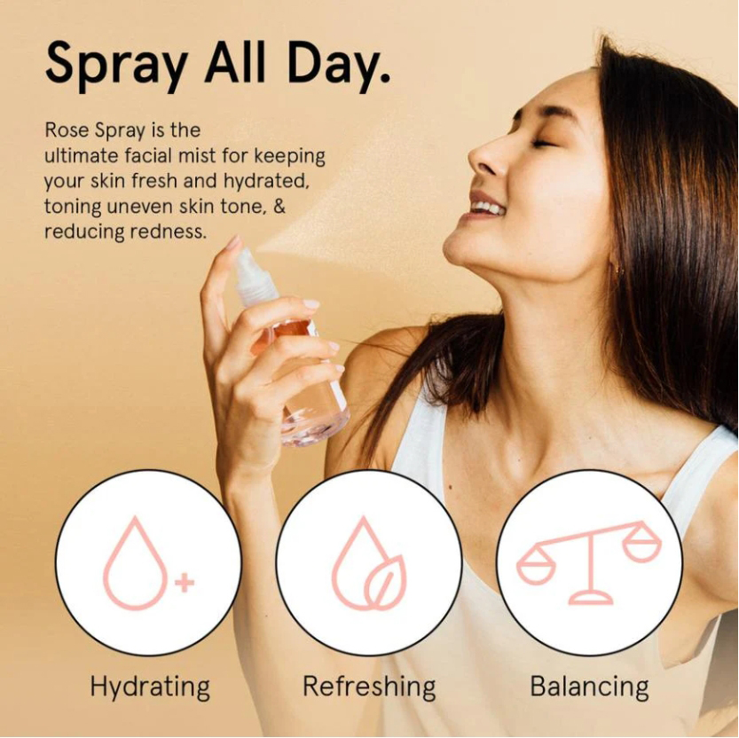 Custom Private Logo 240ml Face Rose Toner Spray Organic Vitamin E Moisturizing Soothing Anti-Wrinkle Brightening Skin Care