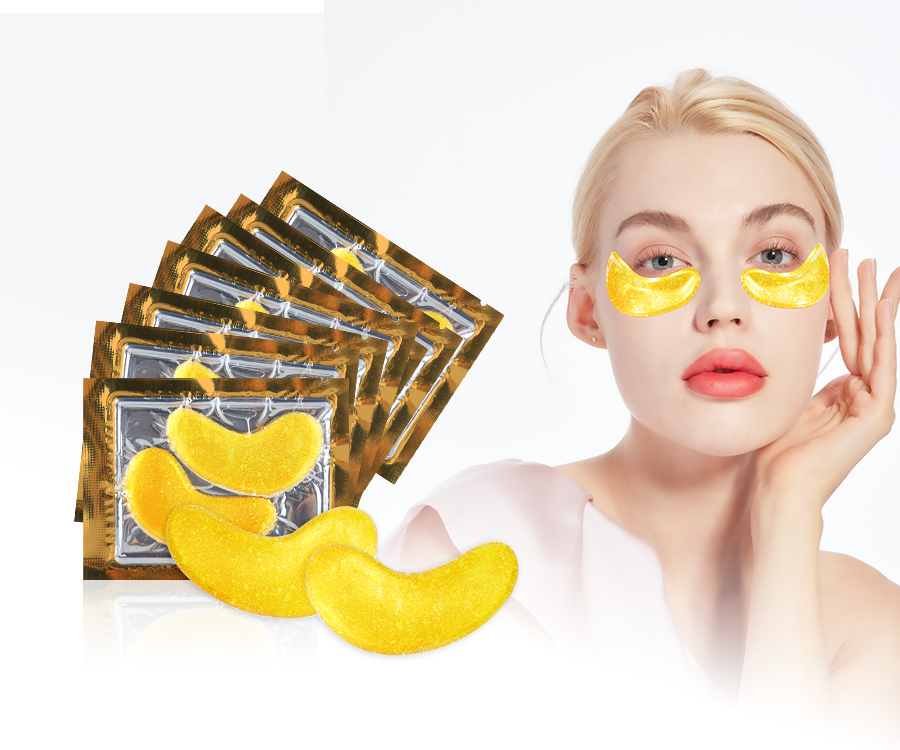 Private Label 24K Golden Collagen Under Eye Patch Eye Mask Gel For Eyes Care Reducing Dark Circles Deep Hydration