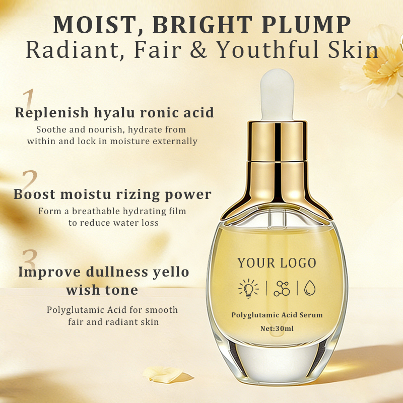 Polyglutamic Acid Face Serum Hyaluronic Acid Hydration Moisturizing Plumping Serum for Dry Skin Skin Care